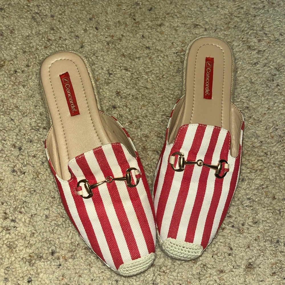 Adorable stripe slip ons